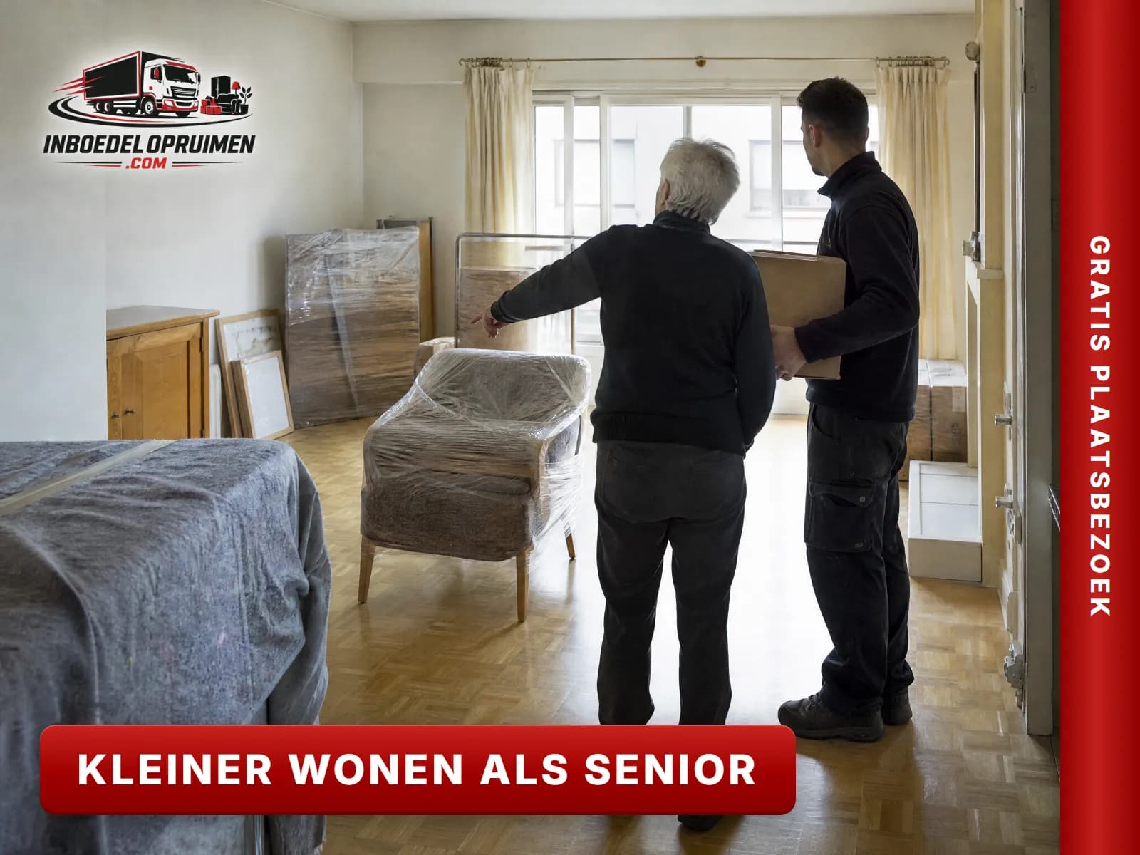 Senior kiest welke meubels meegaan naar een kleinere woning