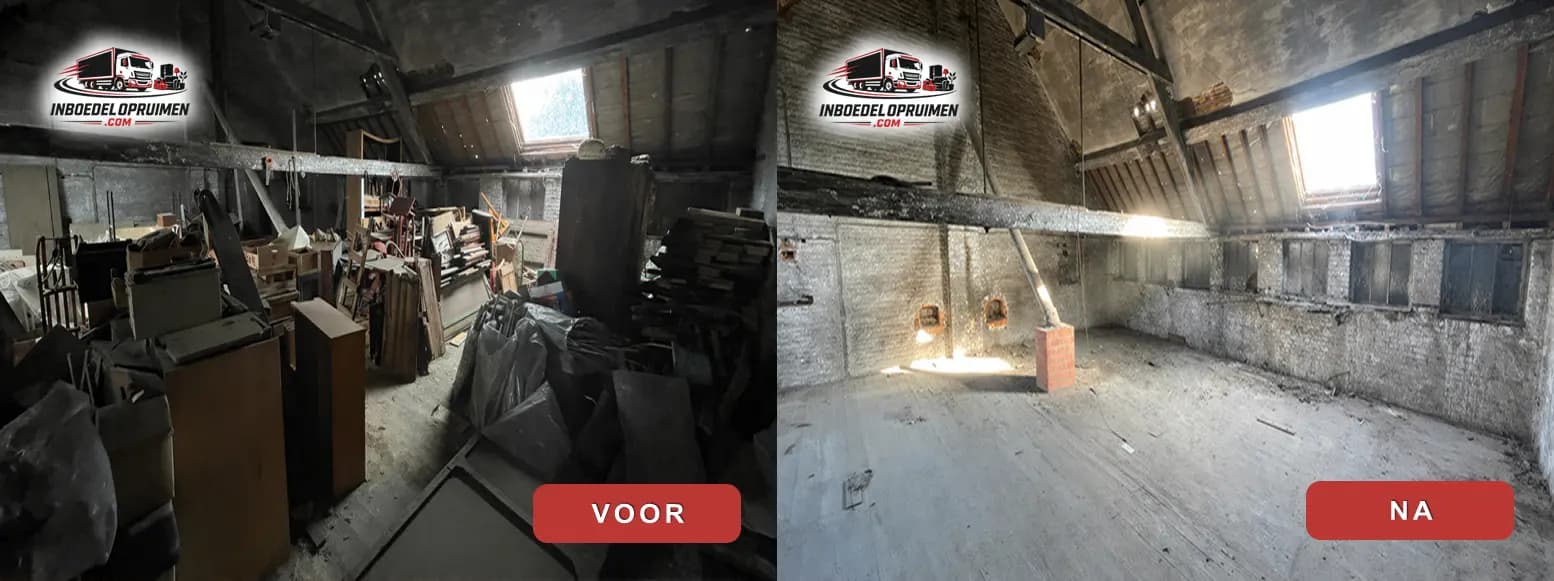 Zolder leegmaken: voor en na de inboedelopruiming