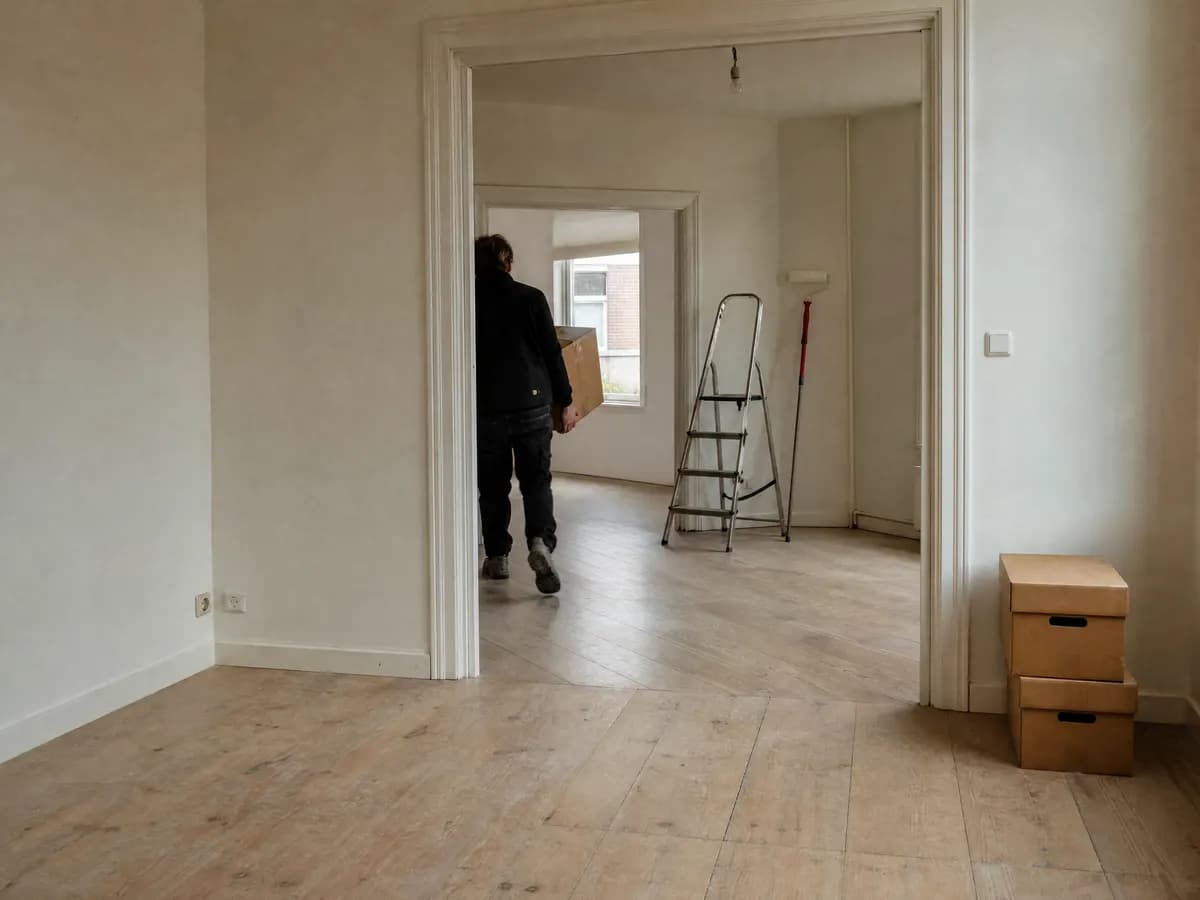 Leegstaande woning wordt stap voor stap verkoopklaar gemaakt: leegmaken en opfrissen