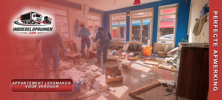 Medewerkers leveren appartement leeg en proper op voor nieuwe huurder na professioneel leegmaken in België