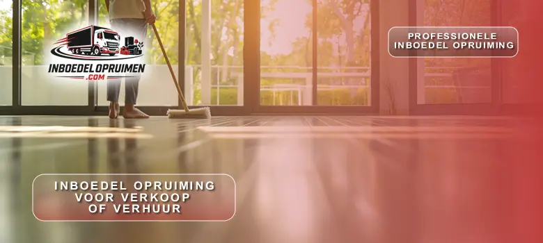 Lege Belgische woning bezemschoon opgeleverd na professionele inboedelopruiming voor verkoop