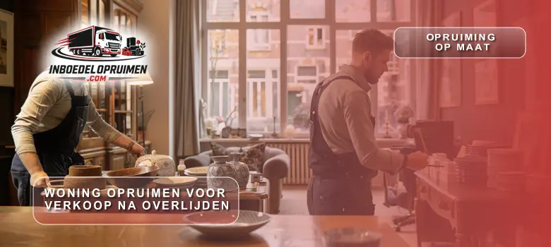 Medewerker levert woning bezemschoon op na opruiming voor verkoop als onderdeel van nalatenschap
