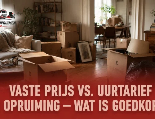 Vaste prijs vs. uurtarief bij opruiming — wat is goedkoper?