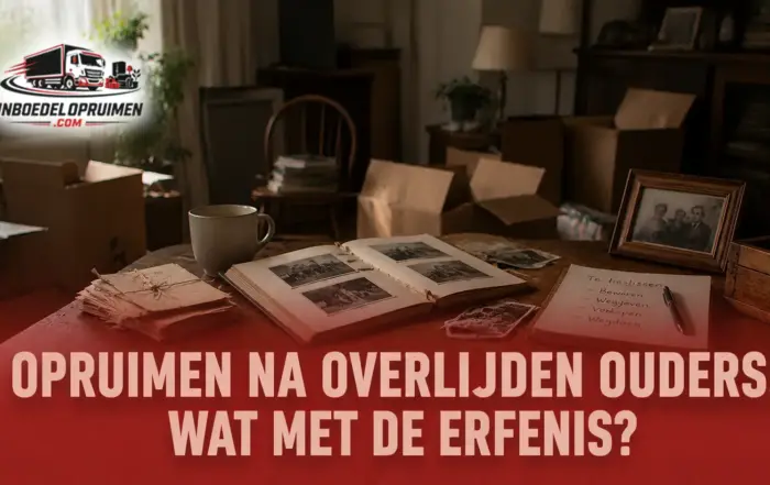 Woning leegmaken na overlijden ouders — inboedel verdelen en erfenis regelen.